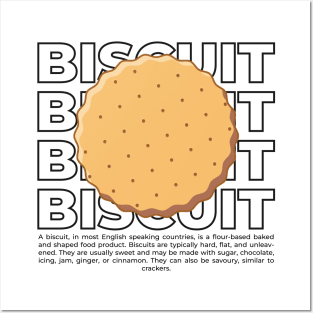 Biscuit with text Posters and Art